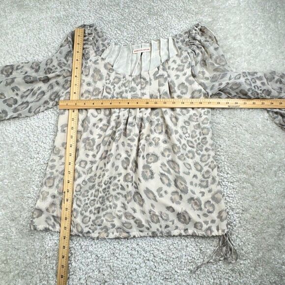 Rebecca Taylor Leopard Cold Shoulder Blouse - Picture 7 of 9